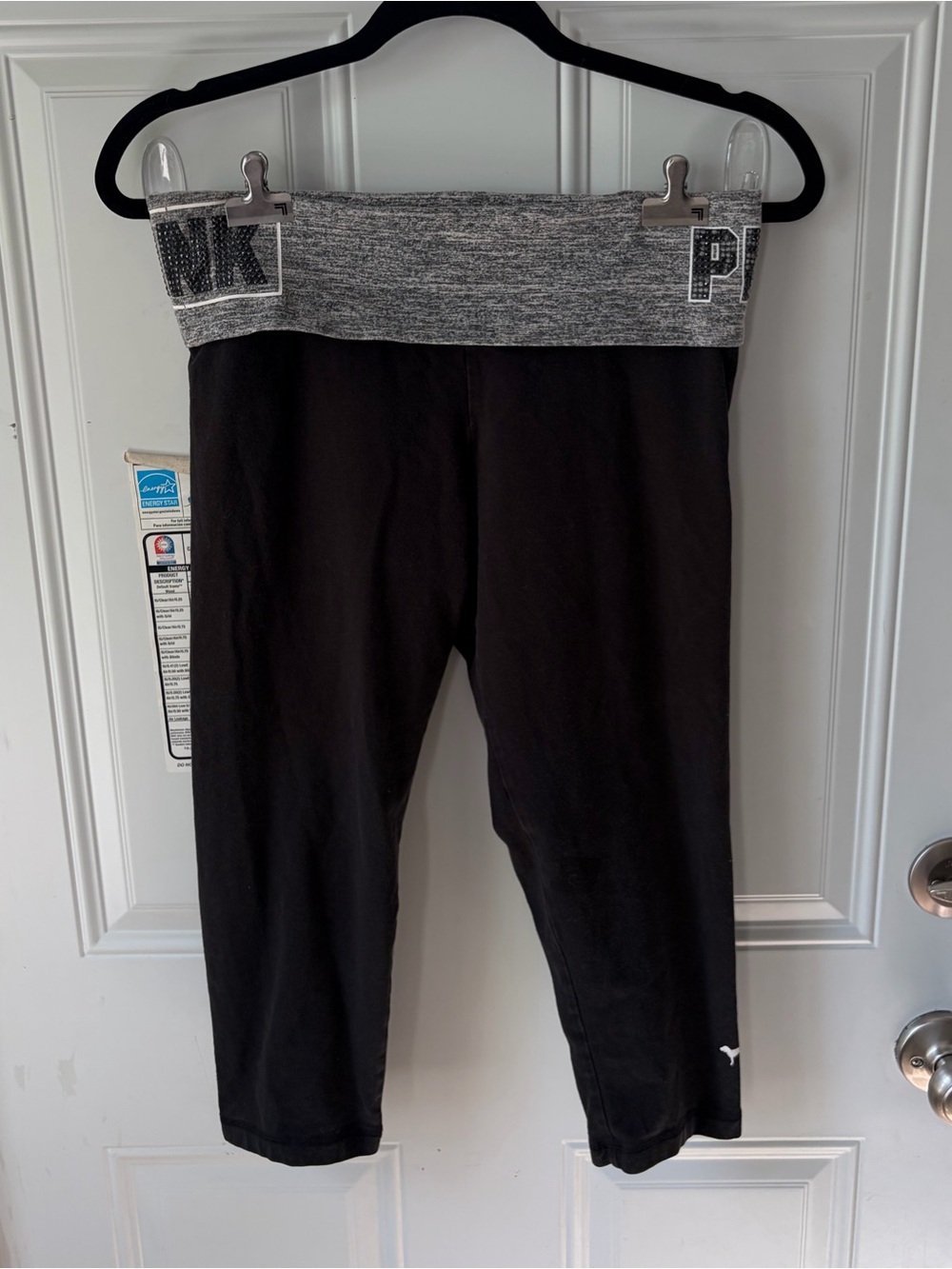 PINK Victoria's Secret Bling Fold-over Yoga Pants ✨